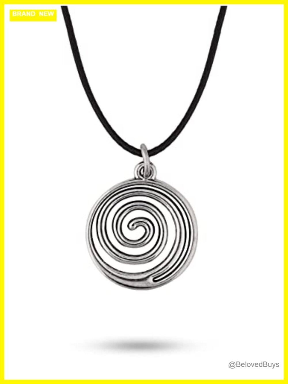 Gothic Spiral Choker Necklace Zinc Alloy Leather Cord Bohemian